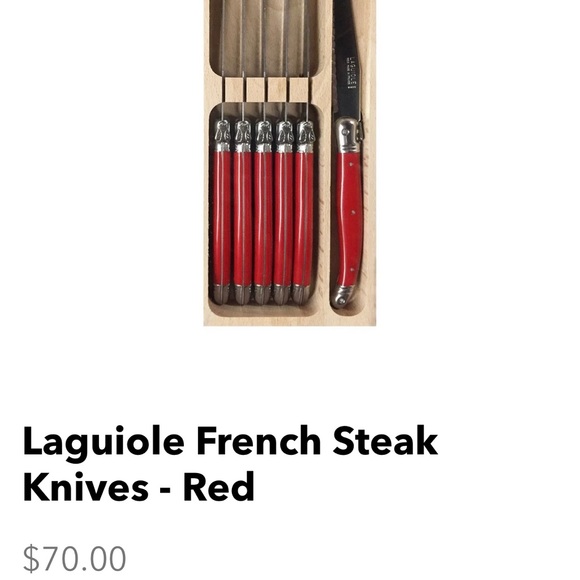 🆕 LAGUIOLE French Steak Knife Set (Red) - Picture 2 of 4